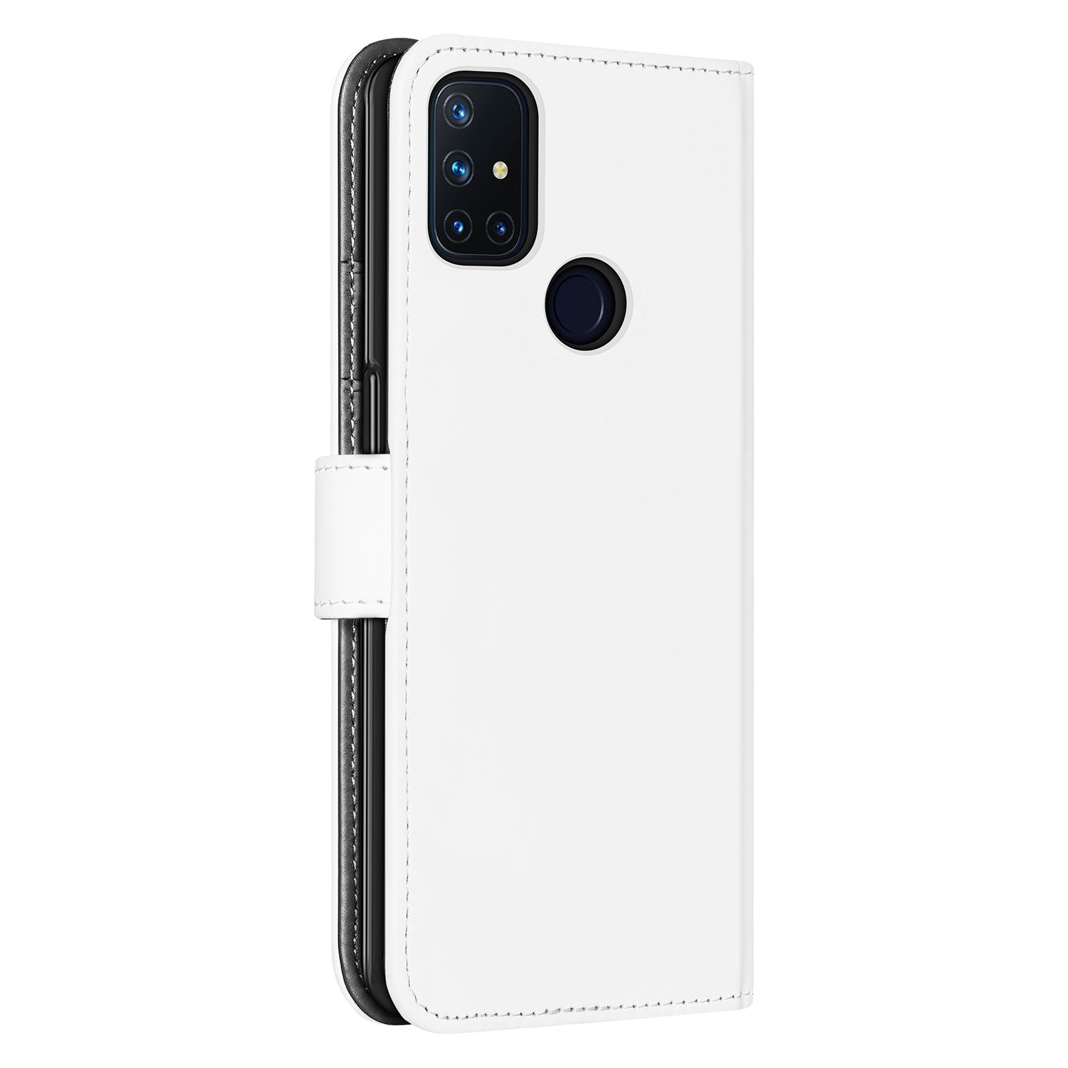 OnePlus Nord N10 5G Hoesje Wit met Pasjeshouder