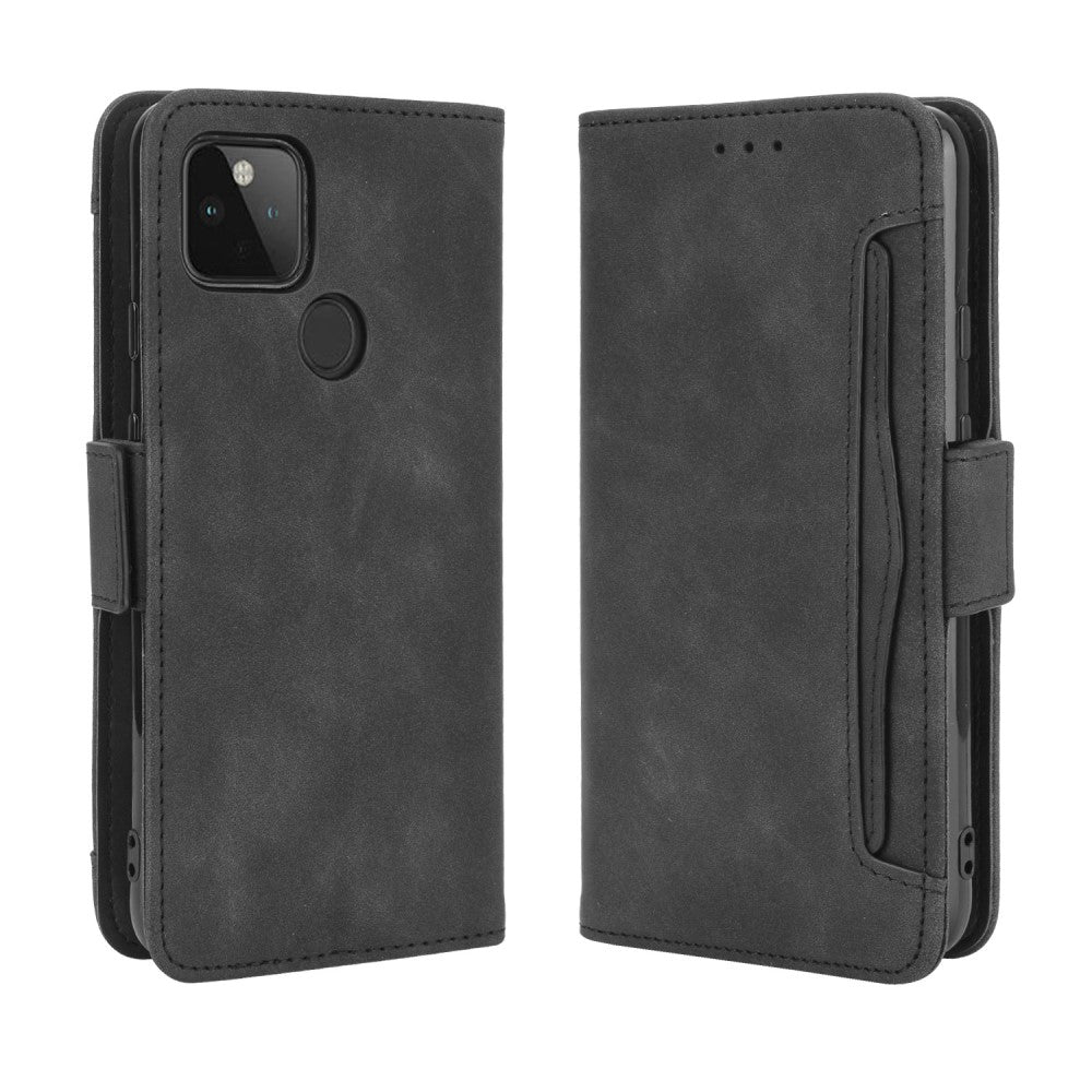 Wallet Case Google Pixel 4A 5G Hoesje Zwart met Standaard