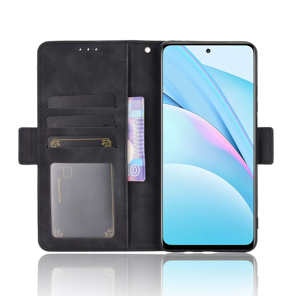 Xiaomi Mi 10T Lite Wallet Case Hoesje Zwart met Standaard