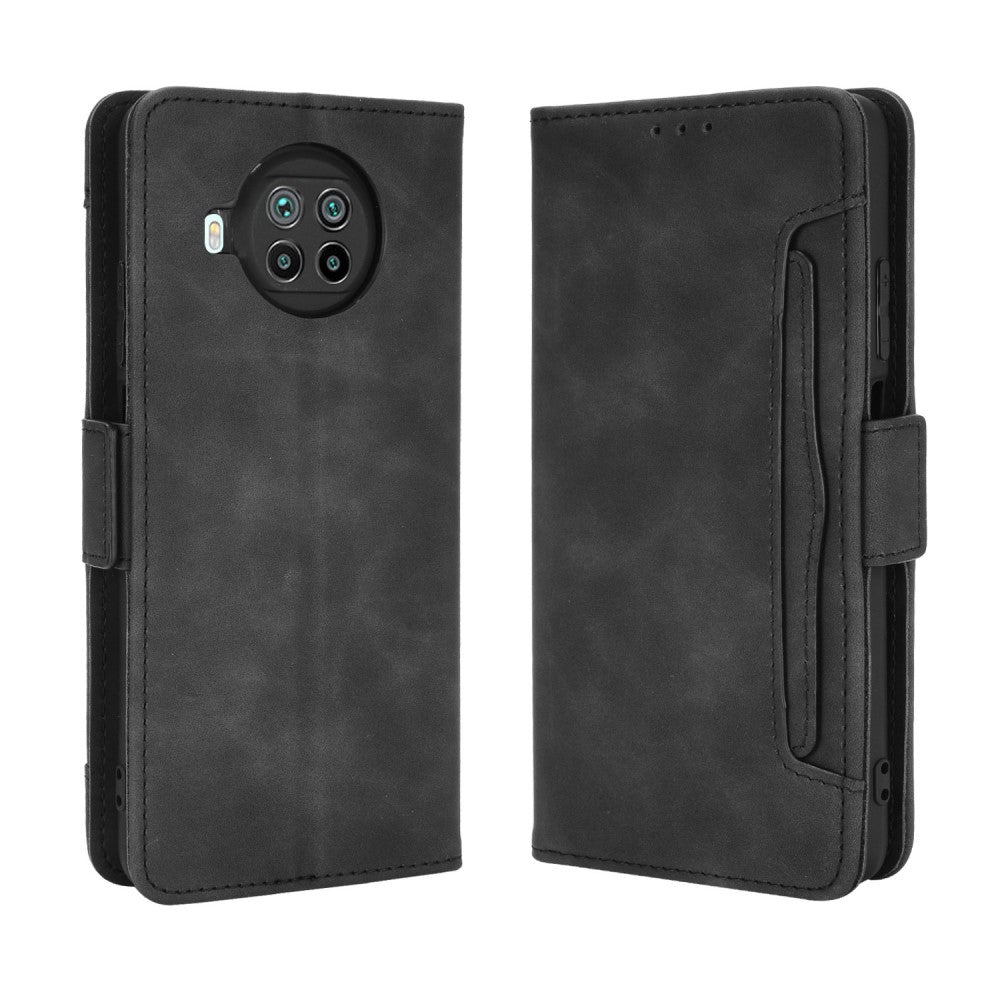 Xiaomi Mi 10T Lite Wallet Case Hoesje Zwart met Standaard