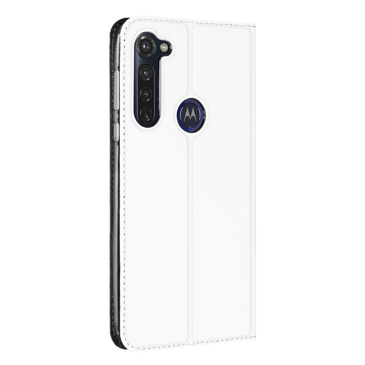 Motorola Moto G Pro Stand Case Wit met Pashouder