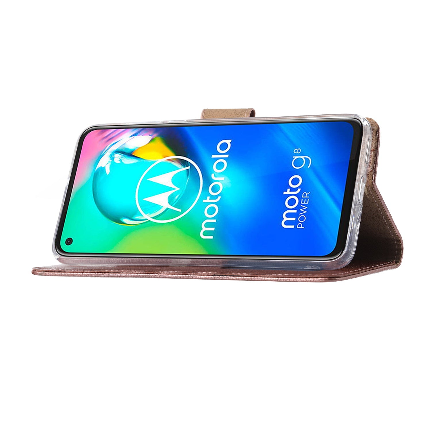 Motorola Moto G8 Power Book Cover Rose met Pasjeshouder