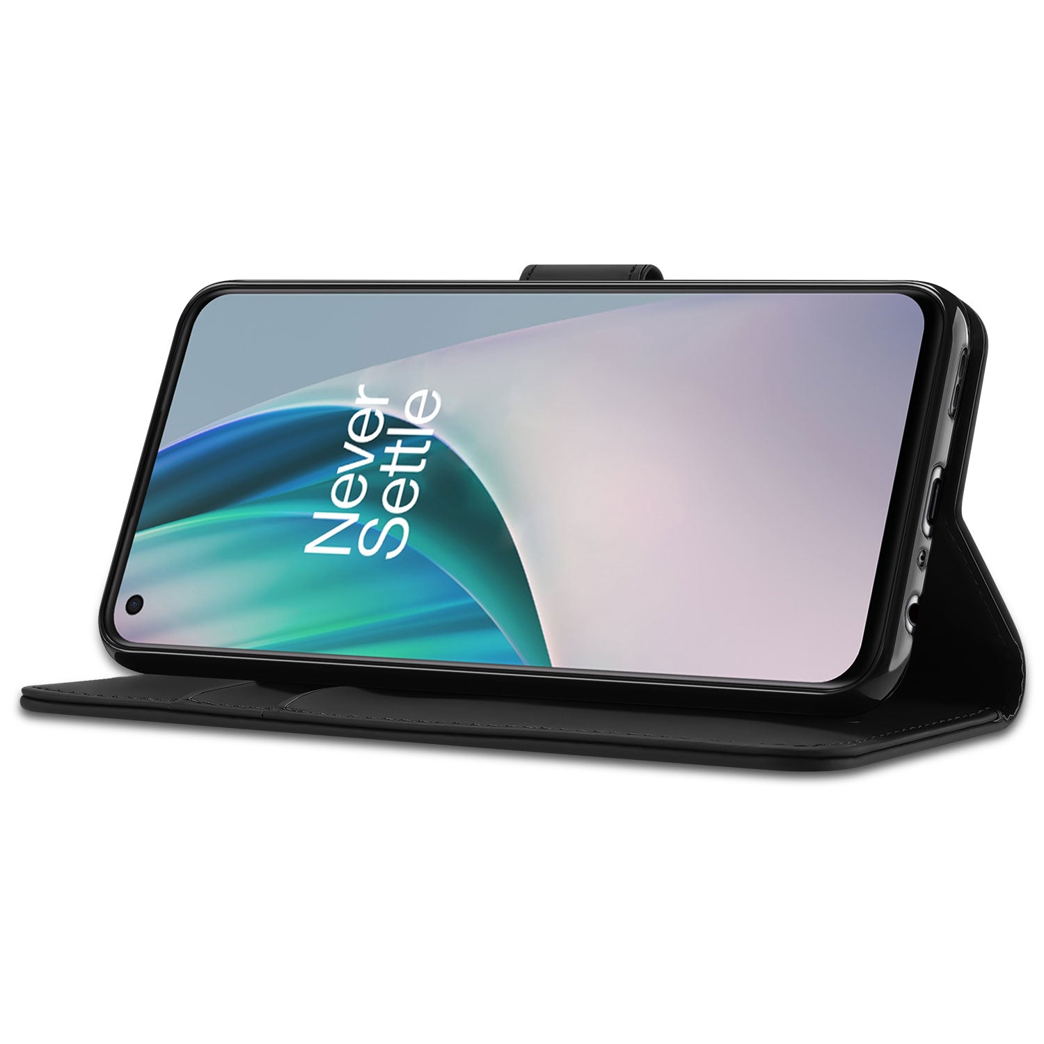 OnePlus Nord N10 5G Hoesje Zwart met Pasjeshouder