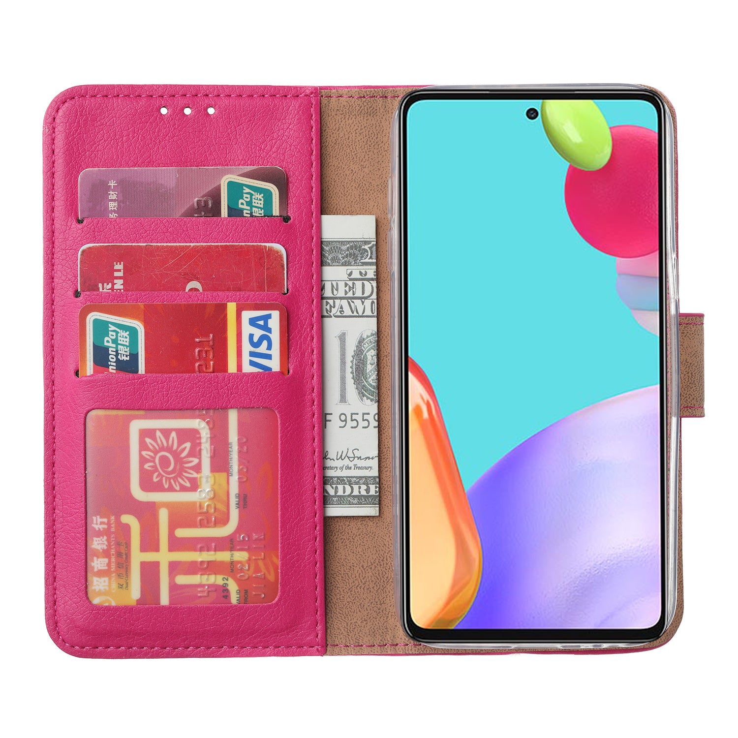 Samsung Galaxy A32 4G Book Cover Roze met Pasjeshouder