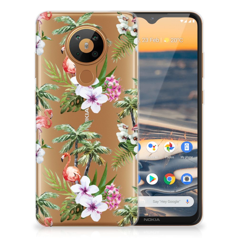Nokia 5.3 TPU Hoesje Flamingo Palms B2C Telecom