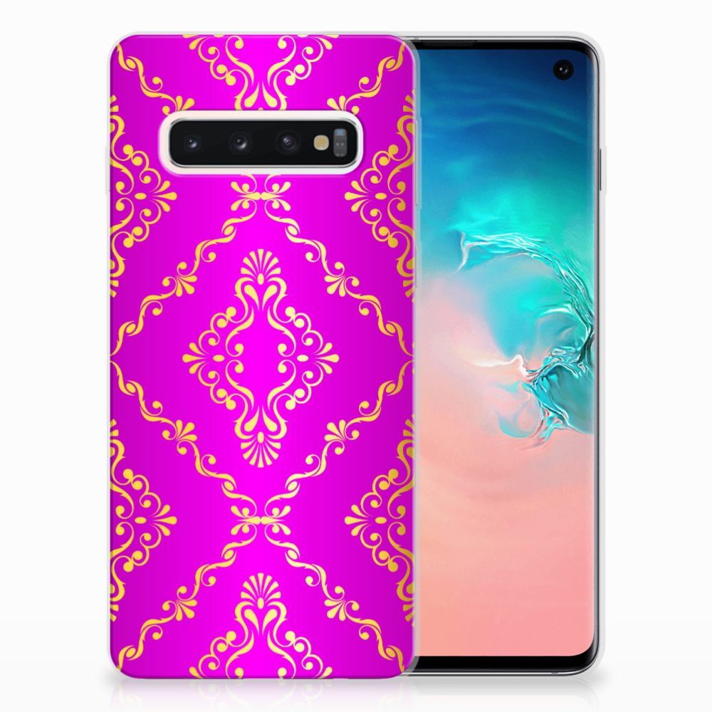 Siliconen Hoesje Samsung Galaxy S10 Barok Roze