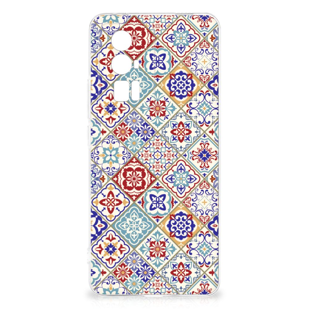 Xiaomi Poco F5 Pro TPU Siliconen Hoesje Tiles Color