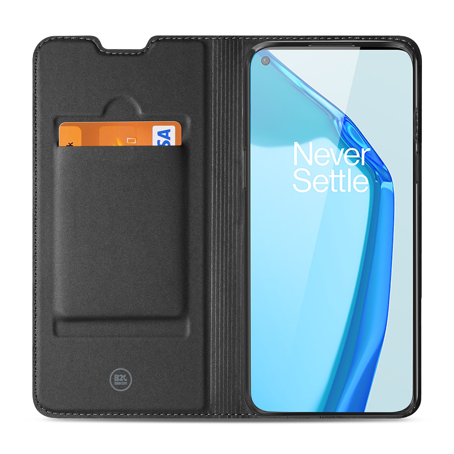 OnePlus 9 Book Case Hoesje Wit met Pashouder