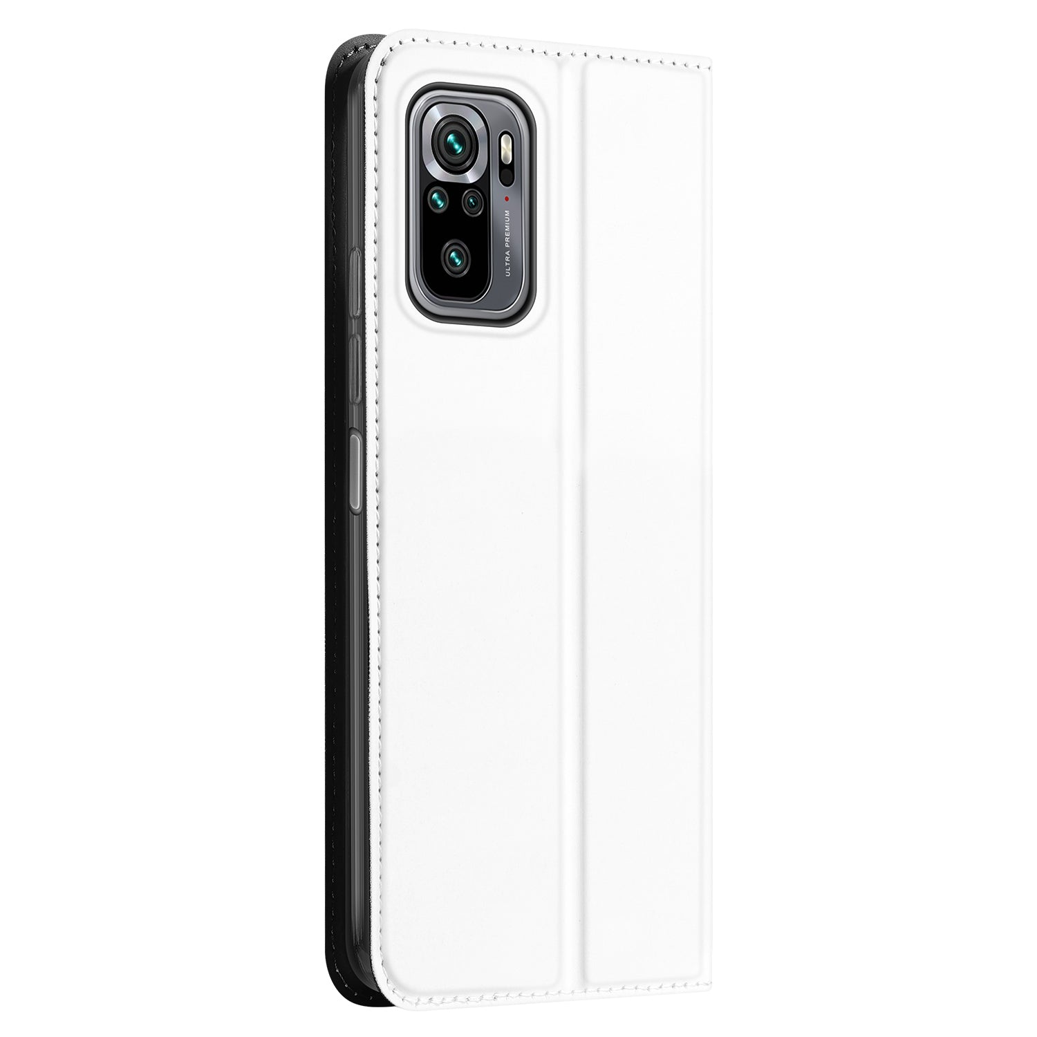 Xiaomi Redmi Note 10 4G Stand Case Hoesje Wit met Pashouder