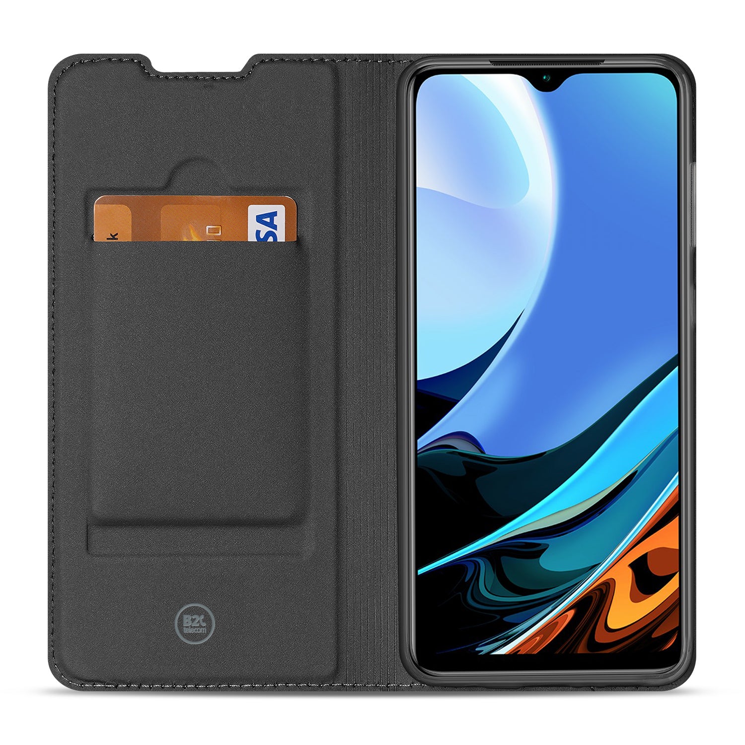 Xiaomi Poco M3 | Redmi 9T Stand Case Hoesje Wit met Pashouder