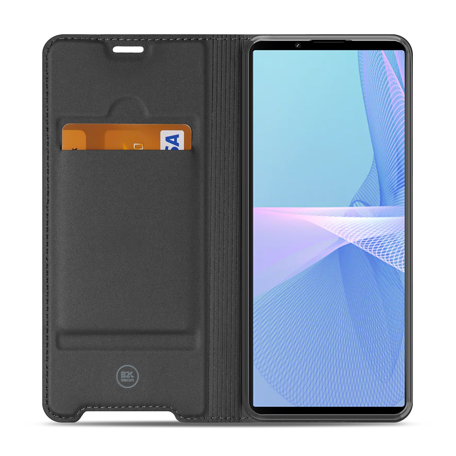 Sony Xperia 10 III Stand Case Hoesje Wit met Pashouder