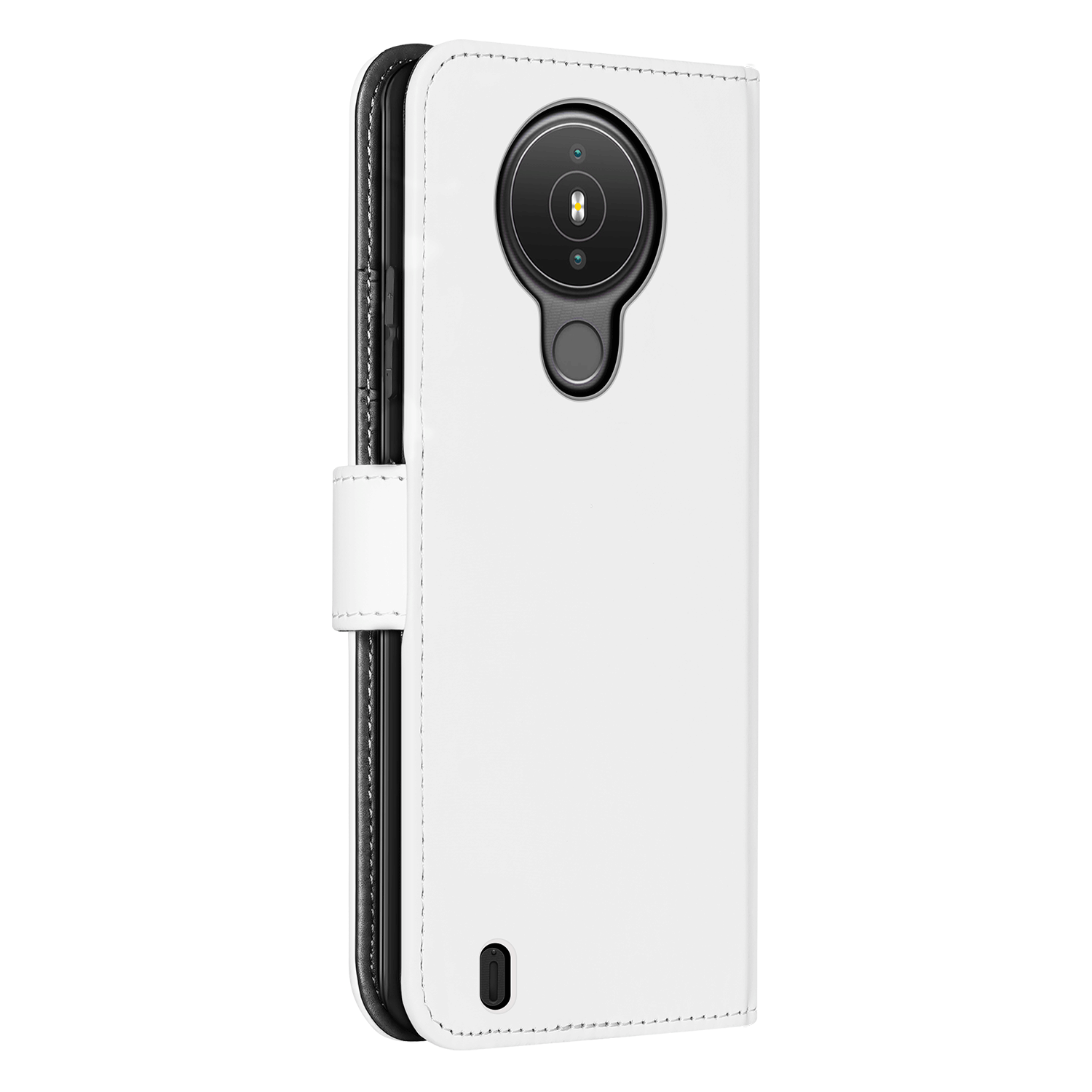 Nokia 1.4 Book Cover Wit met Pasjeshouder