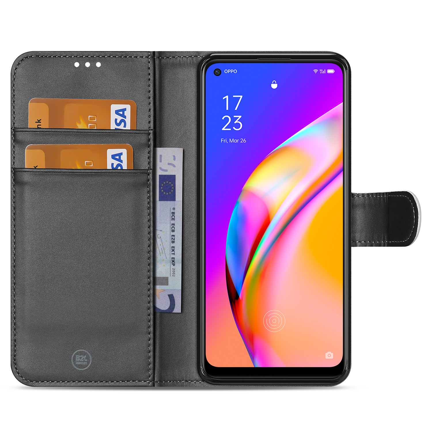 Hoesje OPPO Reno5 Z | A94 5G Book Cover Wit met Pasjeshouder