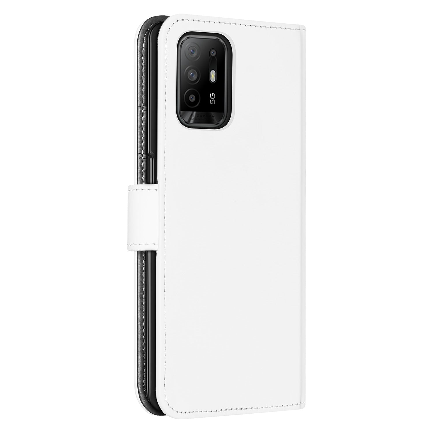 Hoesje OPPO Reno5 Z | A94 5G Book Cover Wit met Pasjeshouder