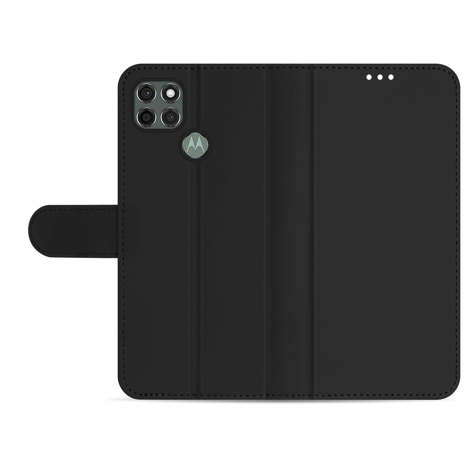 Bookcase Motorola Moto G9 Power Hoesje Zwart met Pasjeshouder