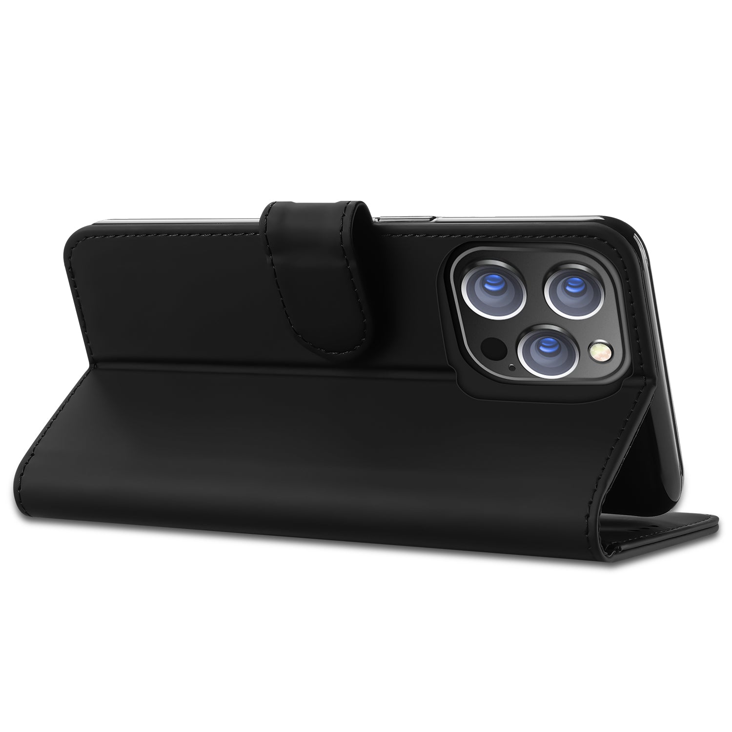 Hoesje Apple iPhone 13 Pro Bookcase Zwart met Pasjeshouder