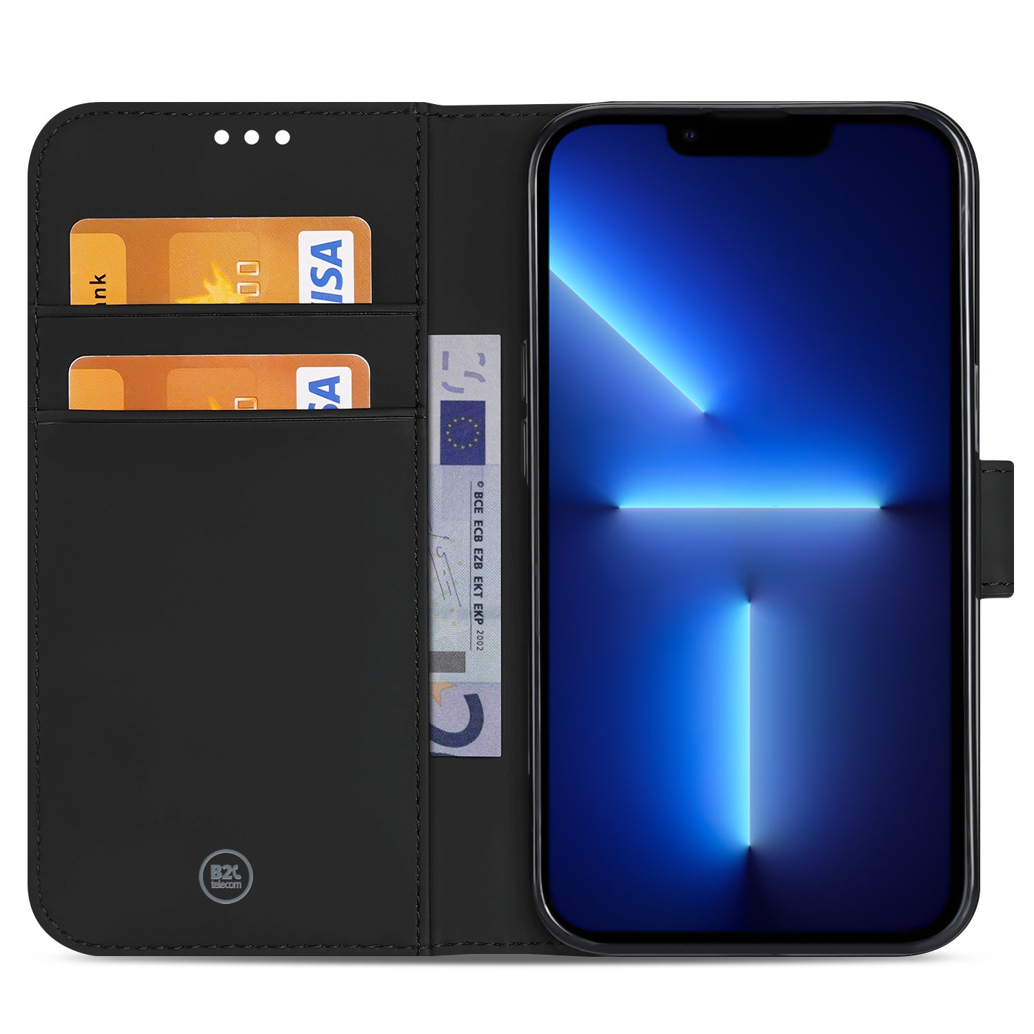 Bookcase iPhone 13 Pro Max Hoesje Zwart met Pasjeshouder