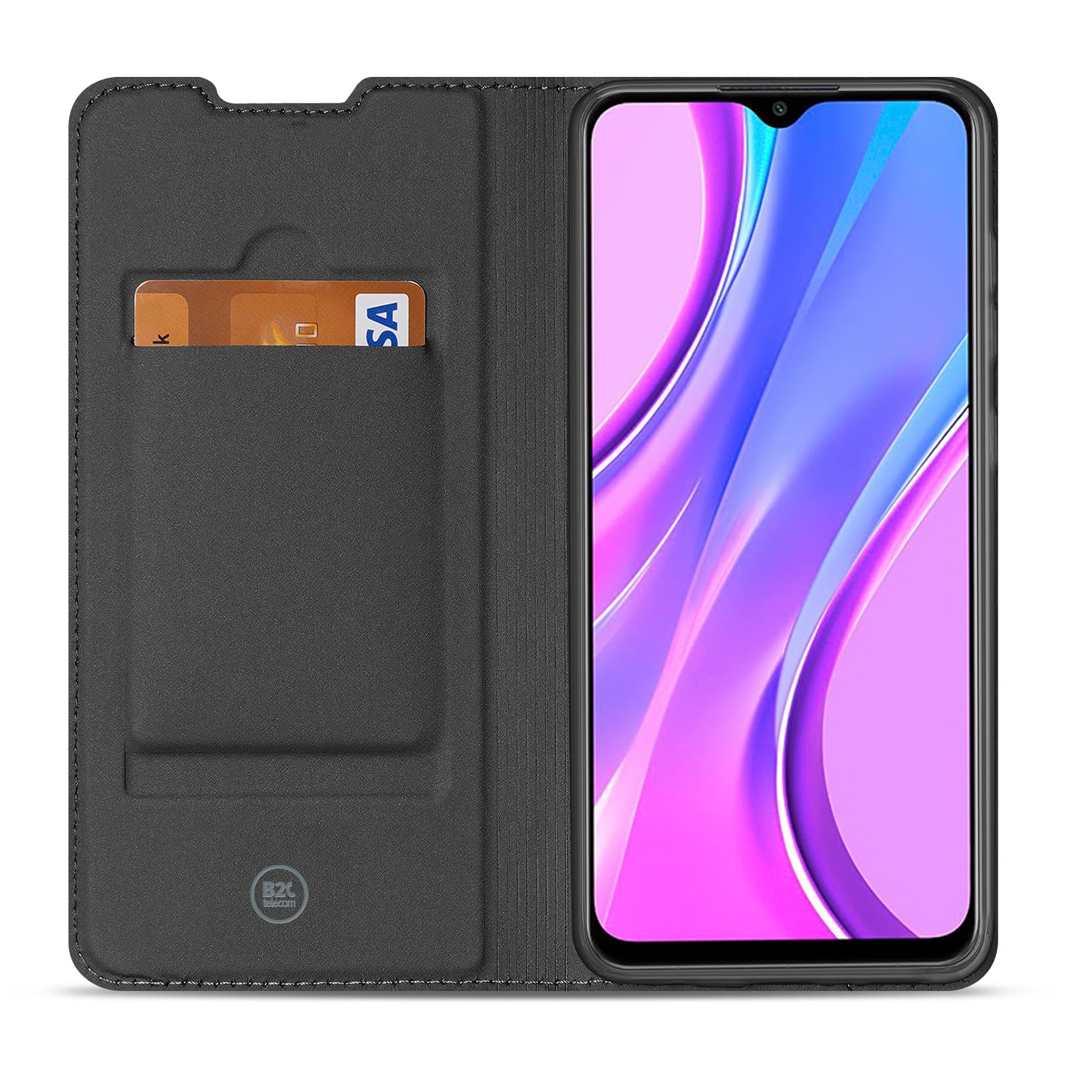 Hoesje Xiaomi Redmi 9 Book Cover Wit met Pashouder