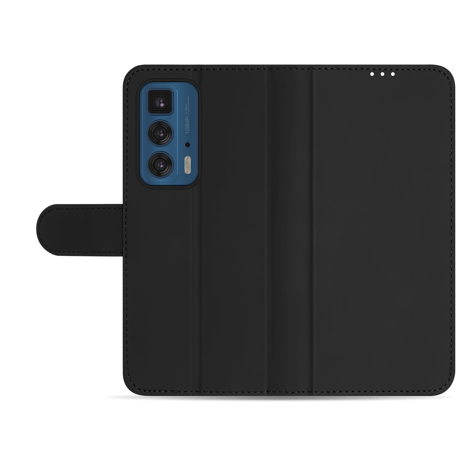 Motorola Edge 20 Pro Hoesje Zwart met Pasjeshouder