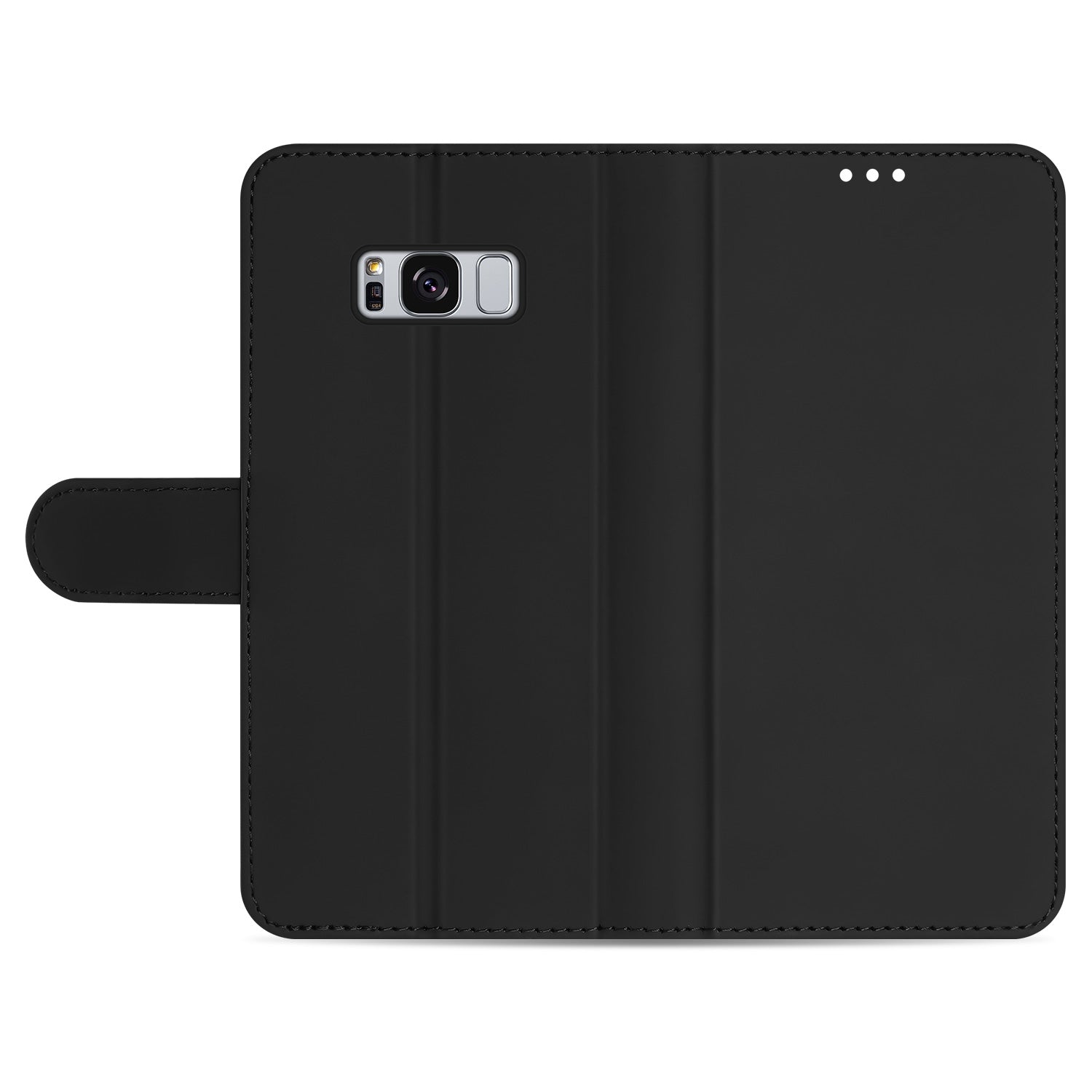 Samsung Galaxy S8 Hoesje Zwart met Opbergvakjes