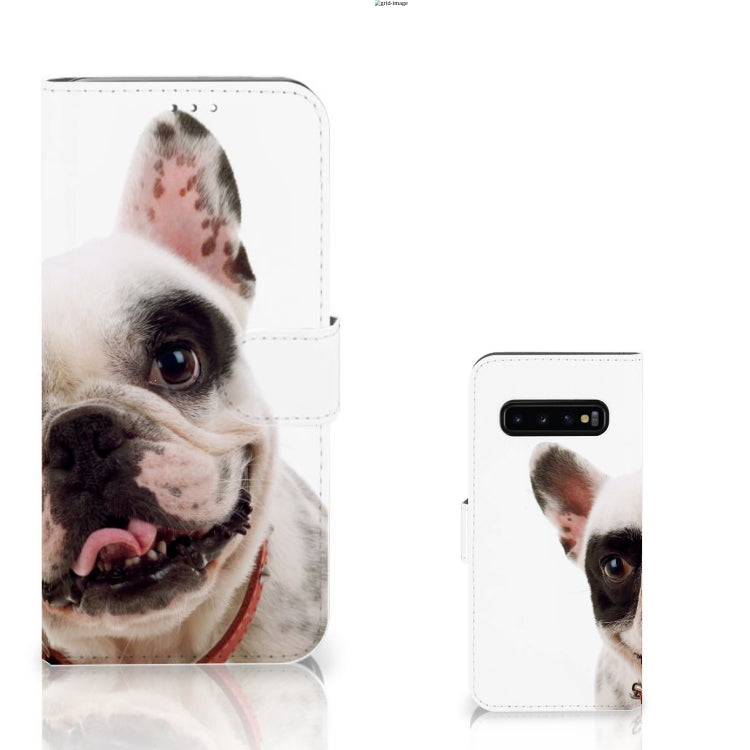 Samsung Galaxy S10 Plus Telefoonhoesje met Pasjes Franse Bulldog