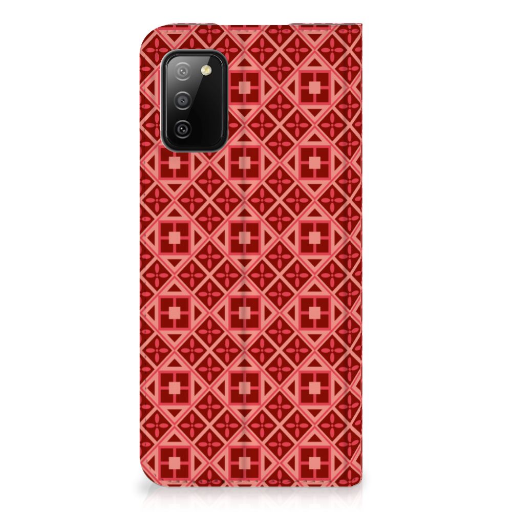 Samsung Galaxy M02s | A02s Hoesje met Magneet Batik Rood - B2C Telecom
