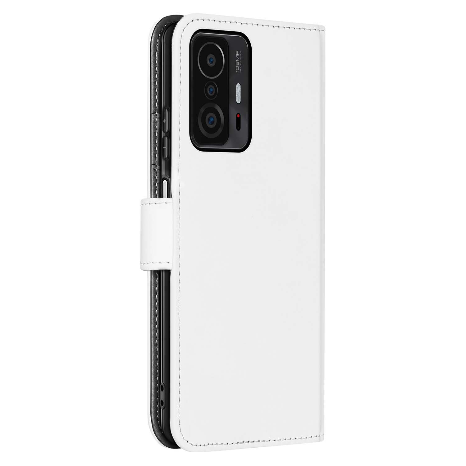 Hoesje Xiaomi 11T | 11T Pro Book Case Wit met Pasjeshouder