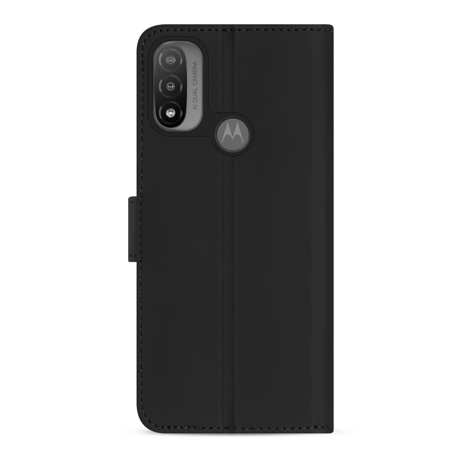 Telefoon Hoesje Motorola Moto E20 Book Case Zwart met Pasjeshouder