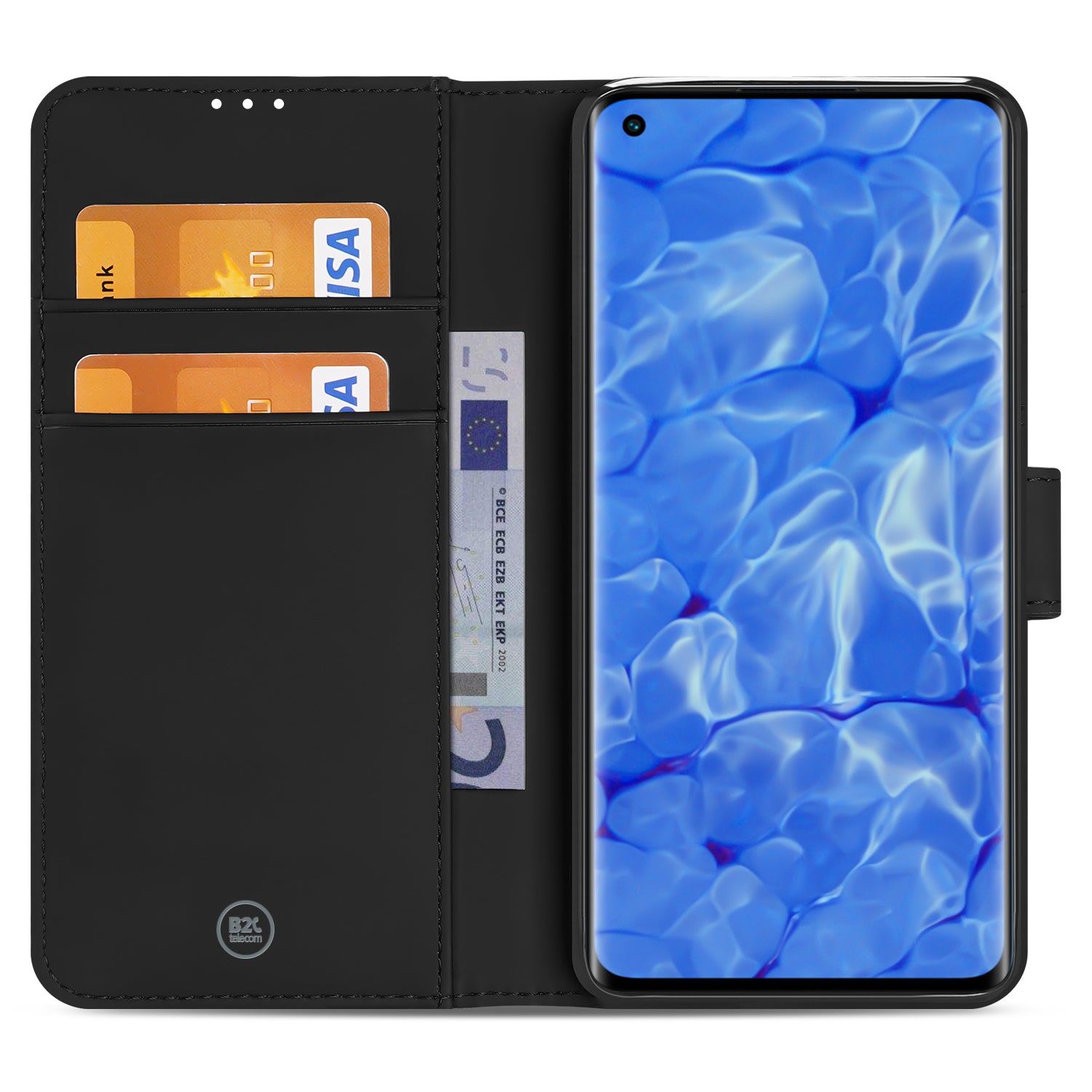 Telefoon Hoesje OPPO Reno6 Pro Plus 5G Book Case Zwart met Pasjeshouder