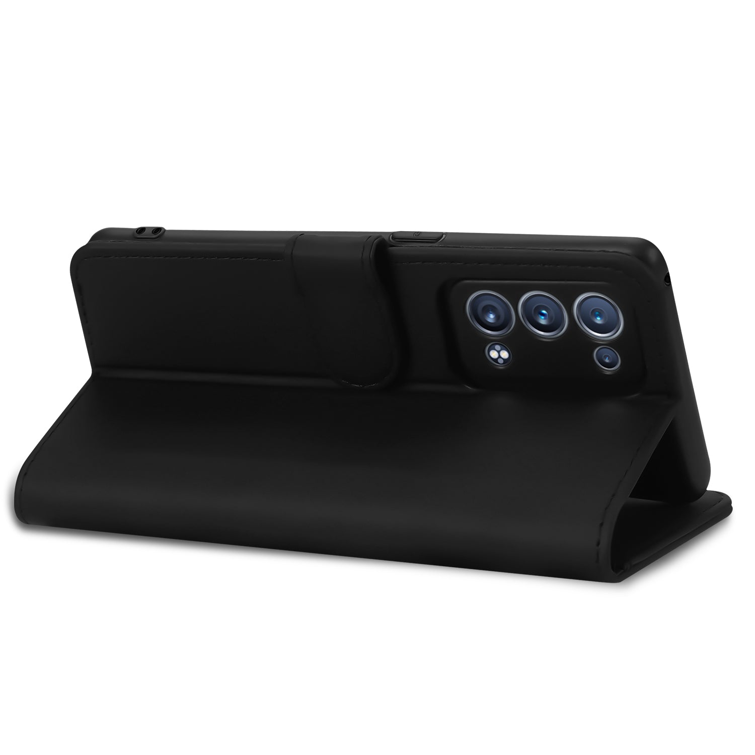 Telefoon Hoesje OPPO Reno6 Pro Plus 5G Book Case Zwart met Pasjeshouder