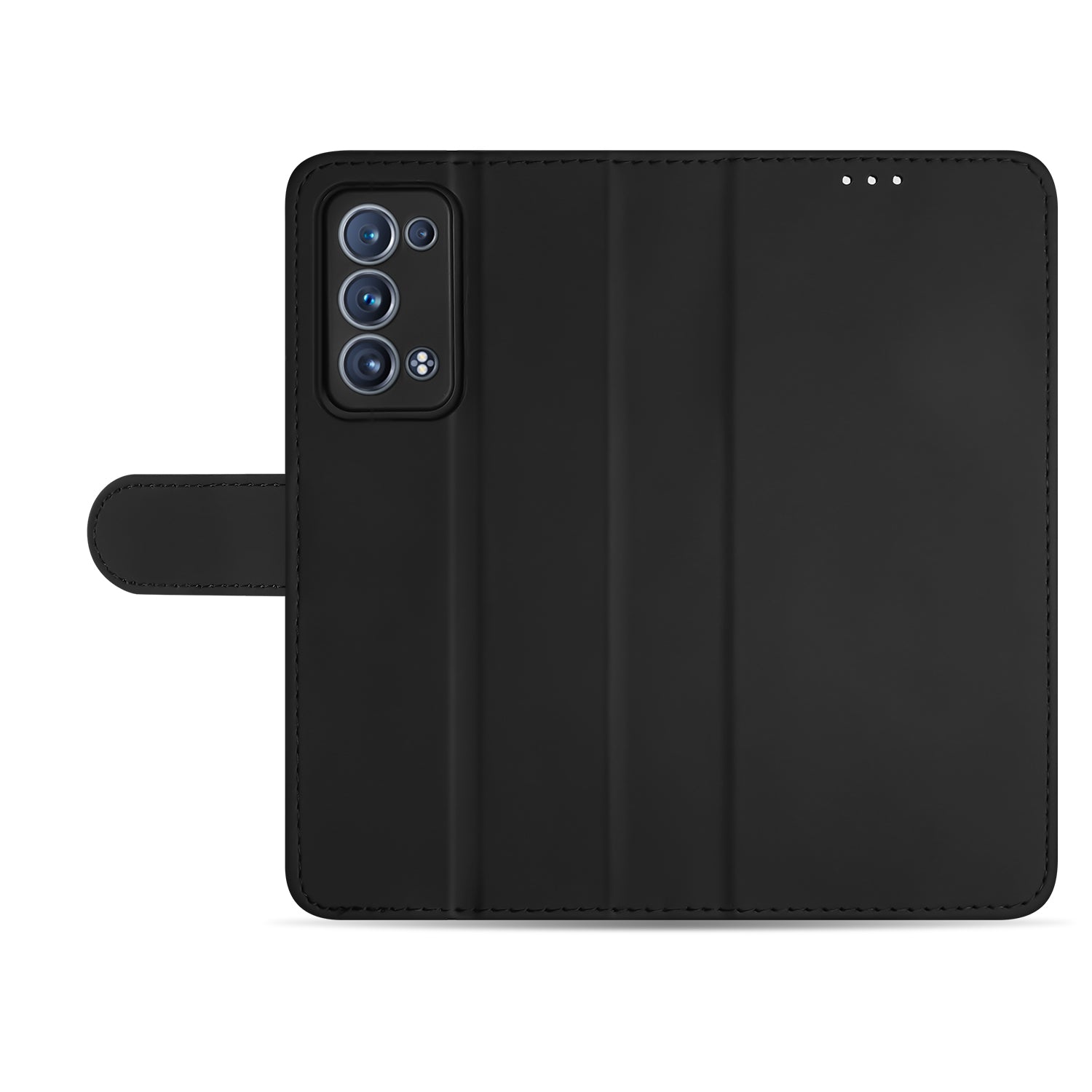 Telefoon Hoesje OPPO Reno6 Pro Plus 5G Book Case Zwart met Pasjeshouder