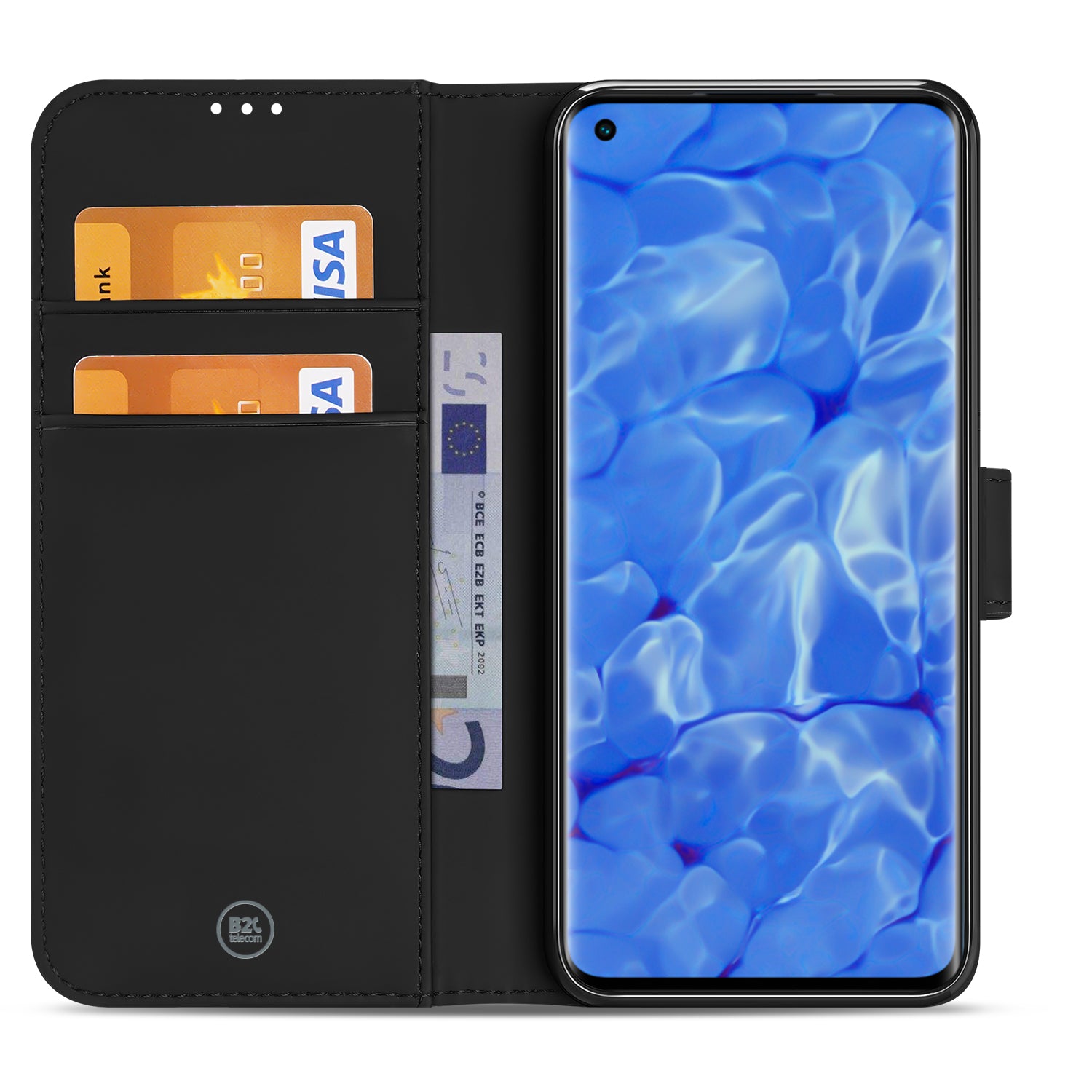 Telefoon Hoesje OPPO Reno6 5G Book Case Zwart met Pasjeshouder