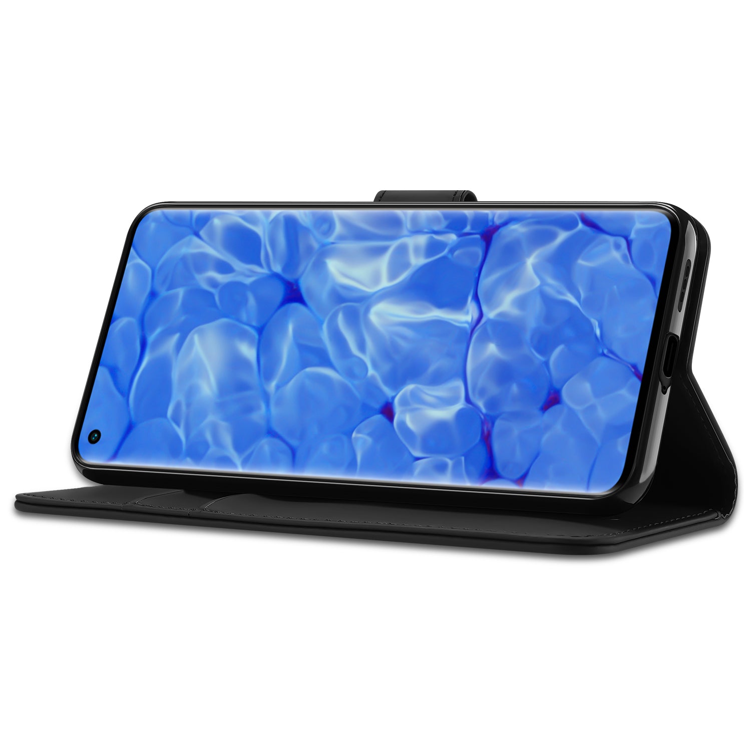 Telefoon Hoesje OPPO Reno6 5G Book Case Zwart met Pasjeshouder