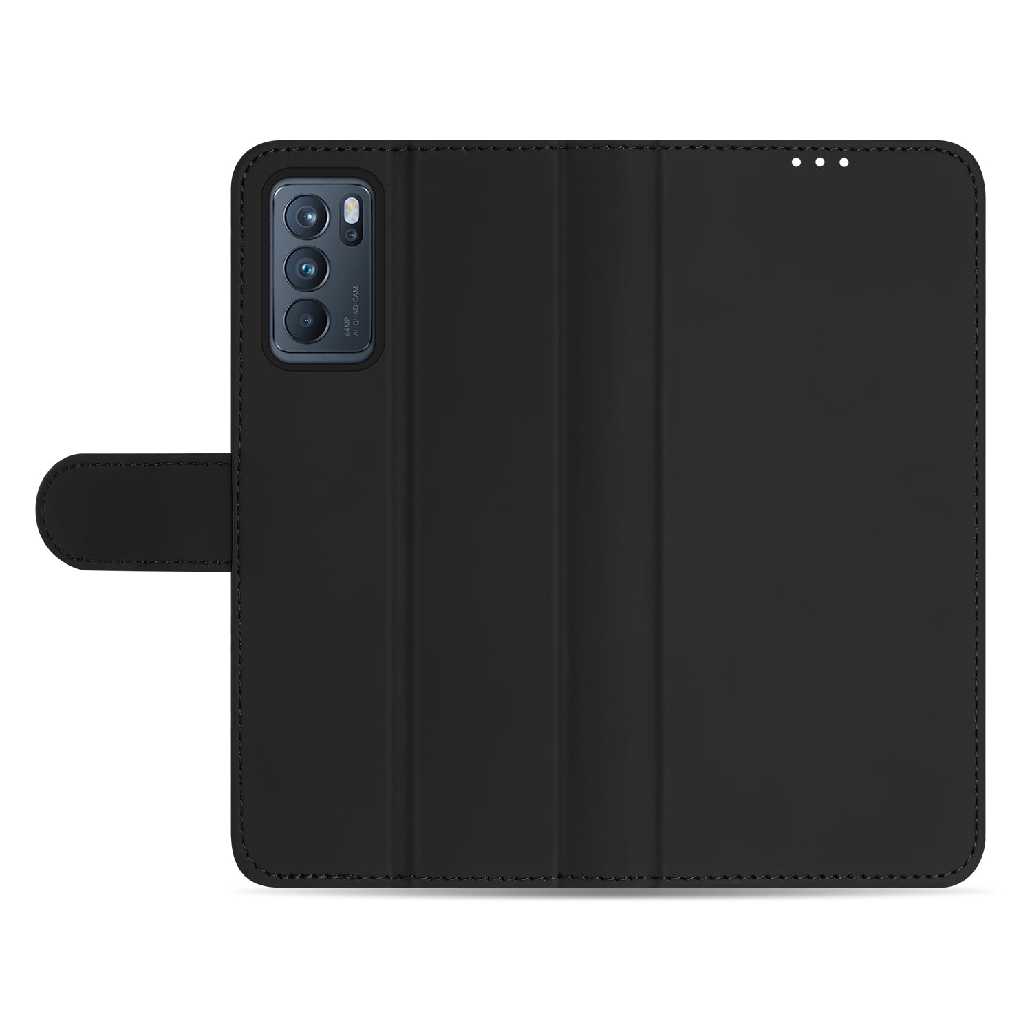 Telefoon Hoesje OPPO Reno6 5G Book Case Zwart met Pasjeshouder