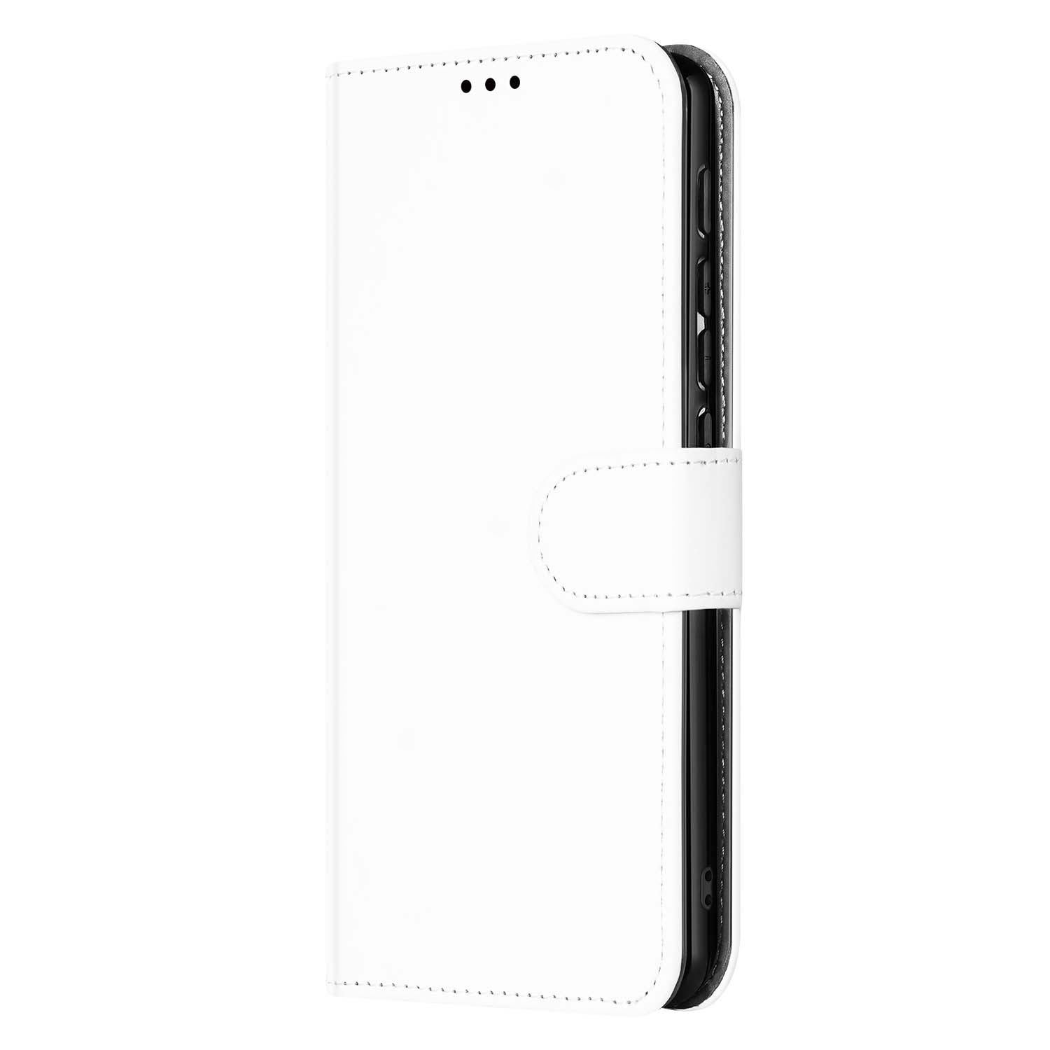 Smartphone Hoesje Motorola Moto E20 Book Cover Wit met Pasjeshouder