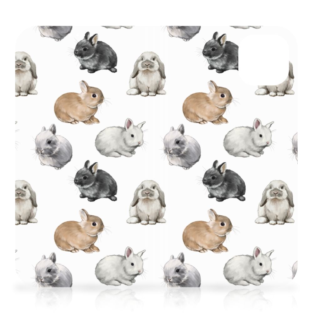 Hoesje maken voor iPhone 15 Plus Konijntjes