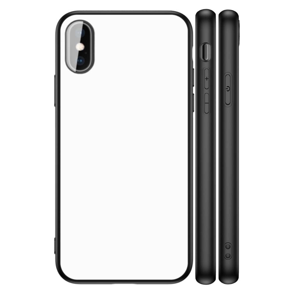 Backcover iPhone X | Xs Hoesje Zwart/wit