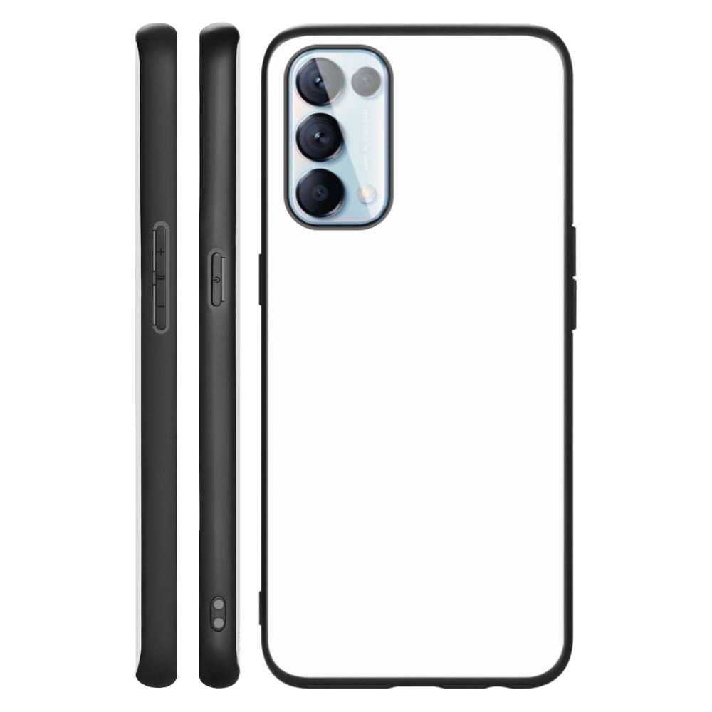 Backcover OPPO Reno5 5G | OPPO Find X3 Lite Hoesje Zwart/wit