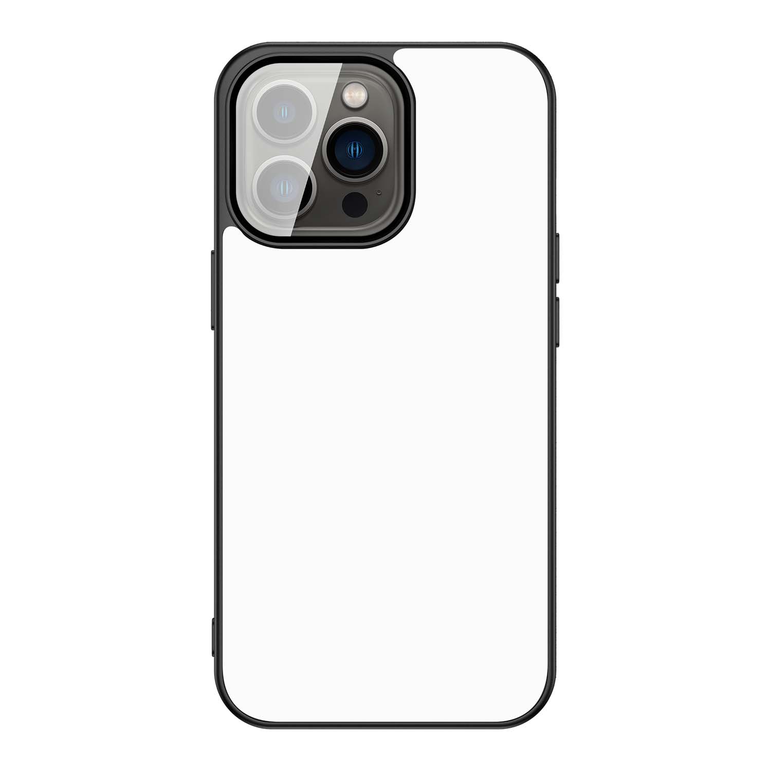 Back Cover Hoesje iPhone 13 Pro Zwart/wit