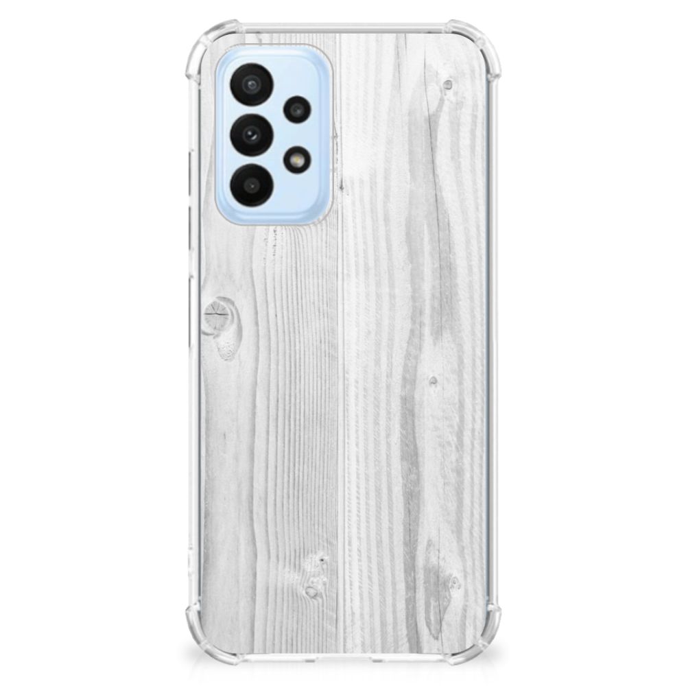Samsung Galaxy A23 Stevig Telefoonhoesje White Wood - B2C Telecom