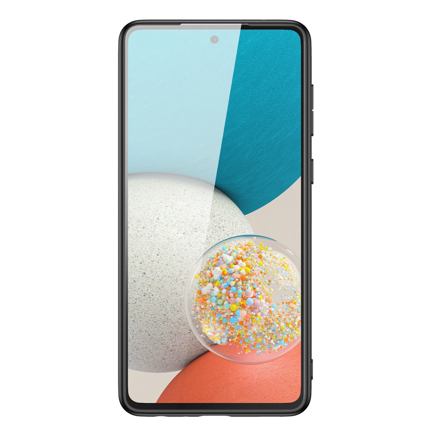 TPU Backcover Samsung Galaxy A73 Telefoonhoesje Zwart/wit