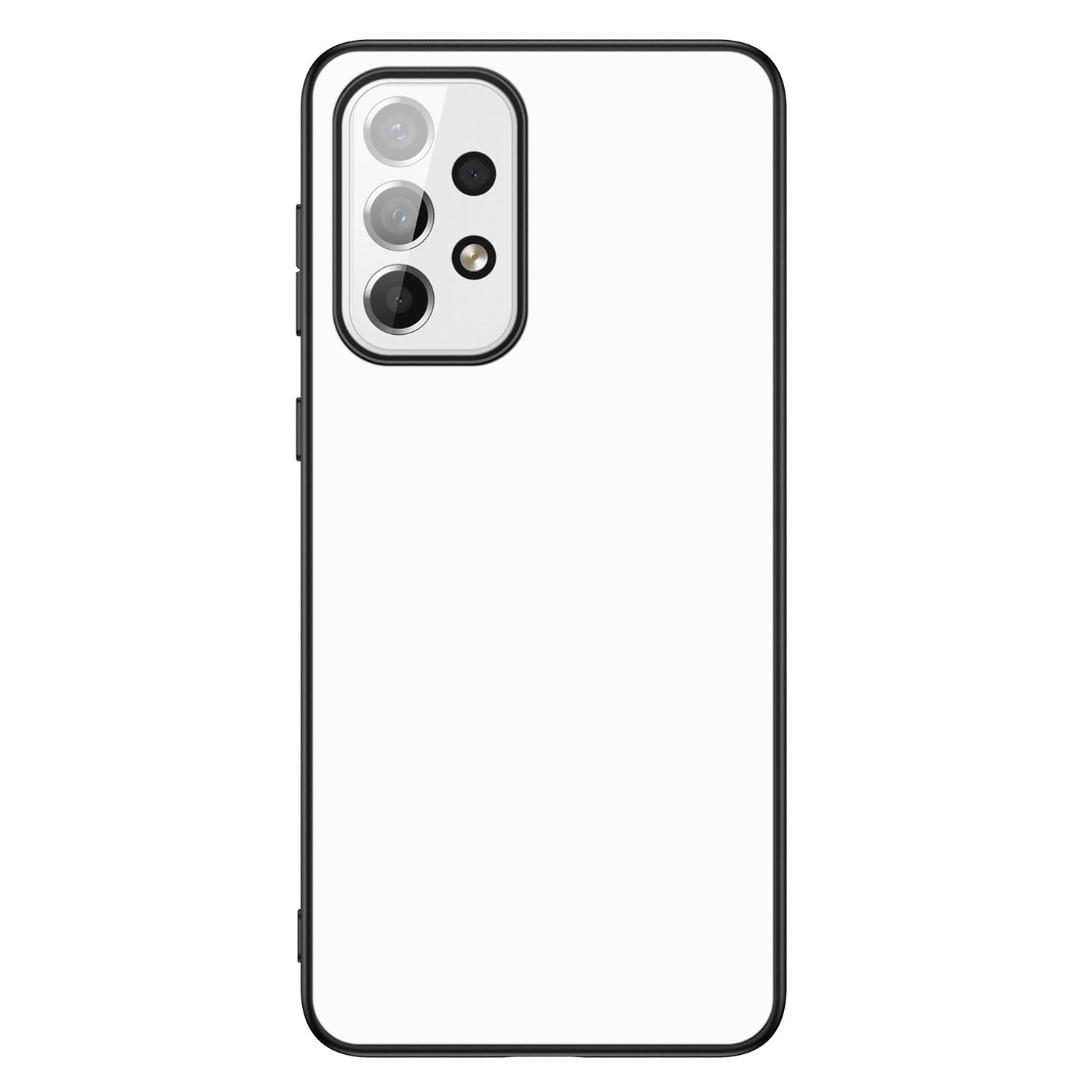 TPU Backcover Samsung Galaxy A73 Telefoonhoesje Zwart/wit