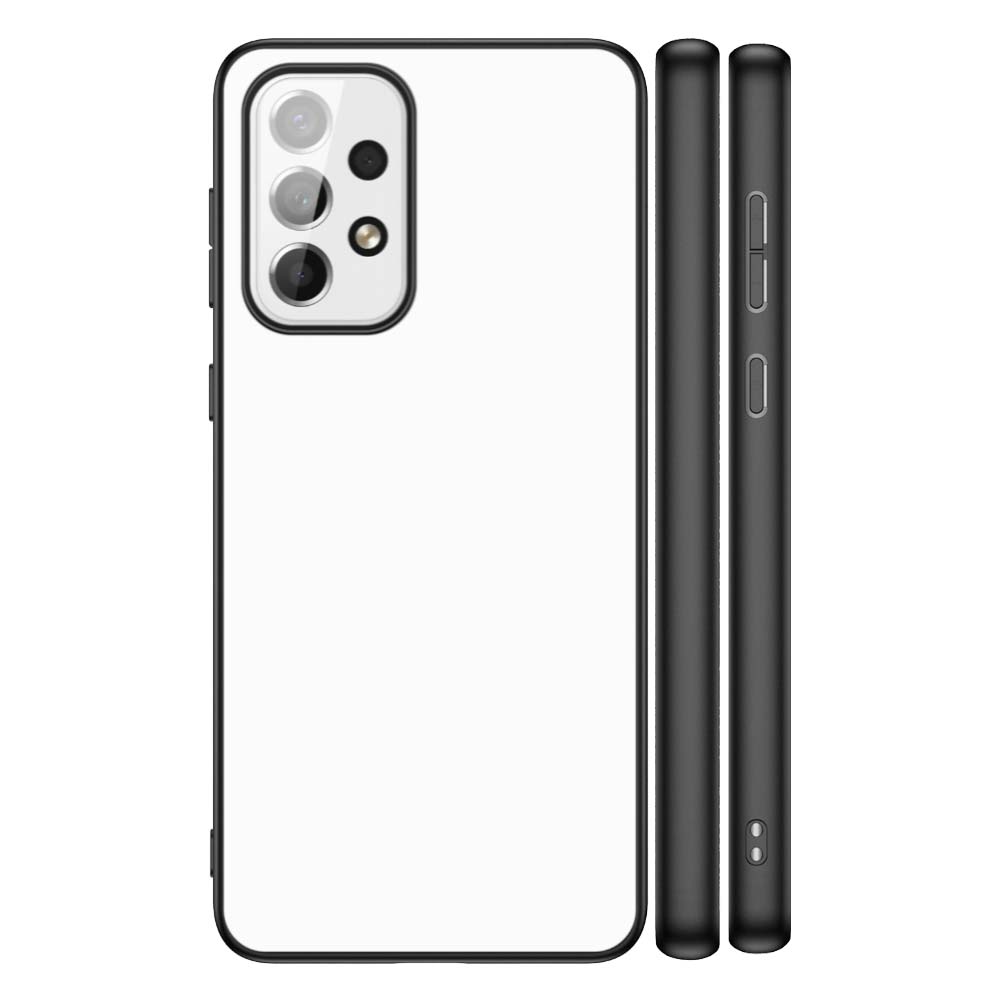 TPU Backcover Samsung Galaxy A73 Telefoonhoesje Zwart/wit