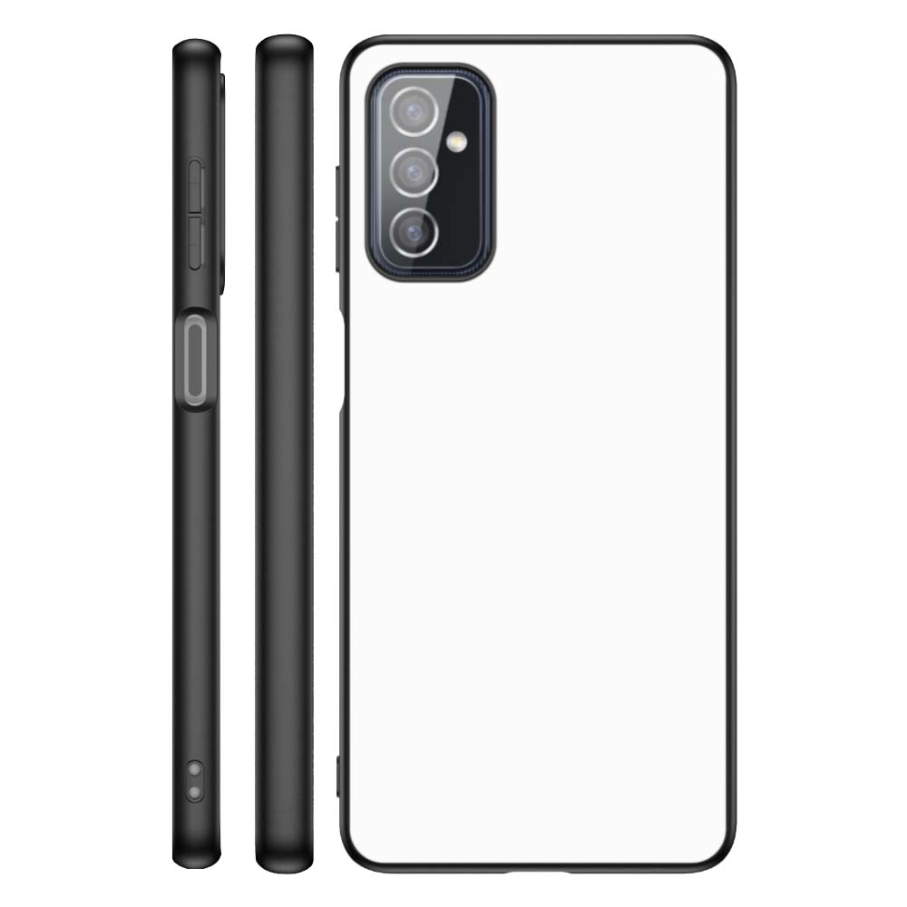 Backcover Samsung Galaxy M52 Telefoonhoesje Zwart/wit