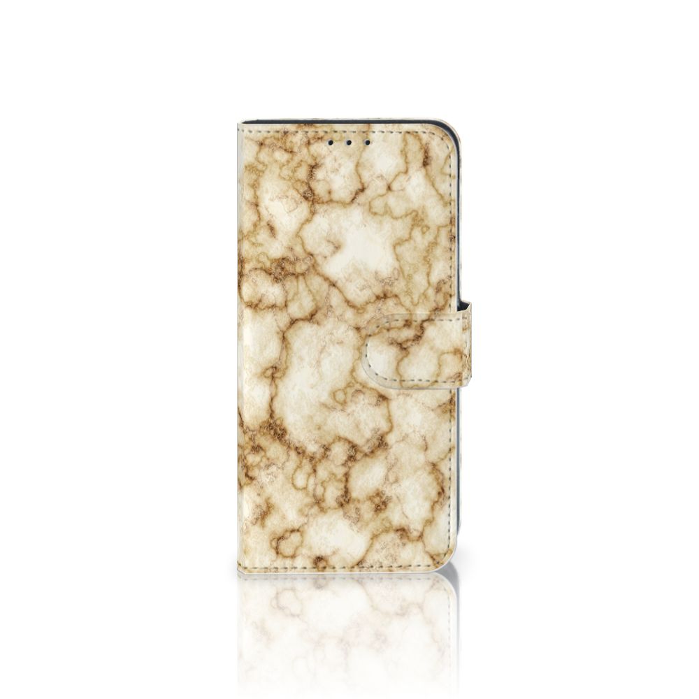 Samsung Galaxy M10 Bookcase Marmer Goud