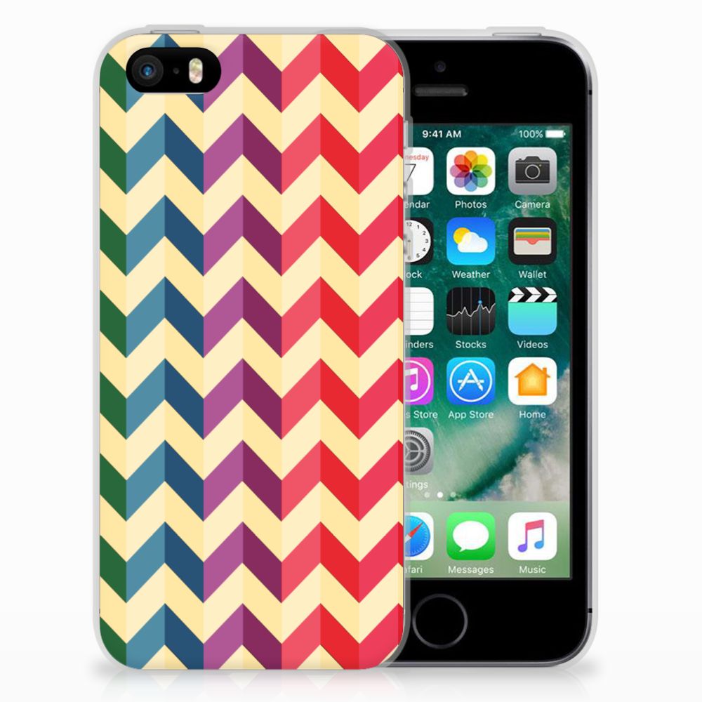 Apple iPhone SE | 5S TPU bumper Zigzag Multi Color