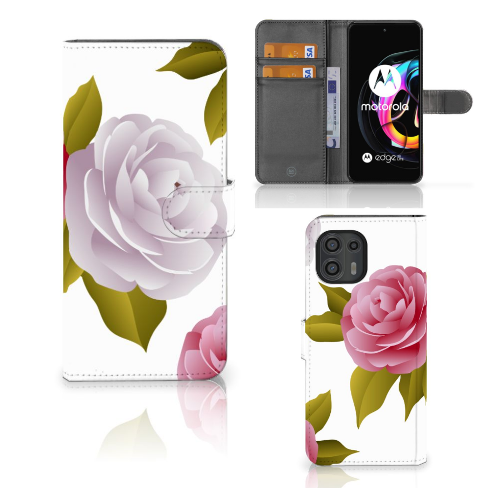 Motorola Edge 20 Lite Hoesje Roses
