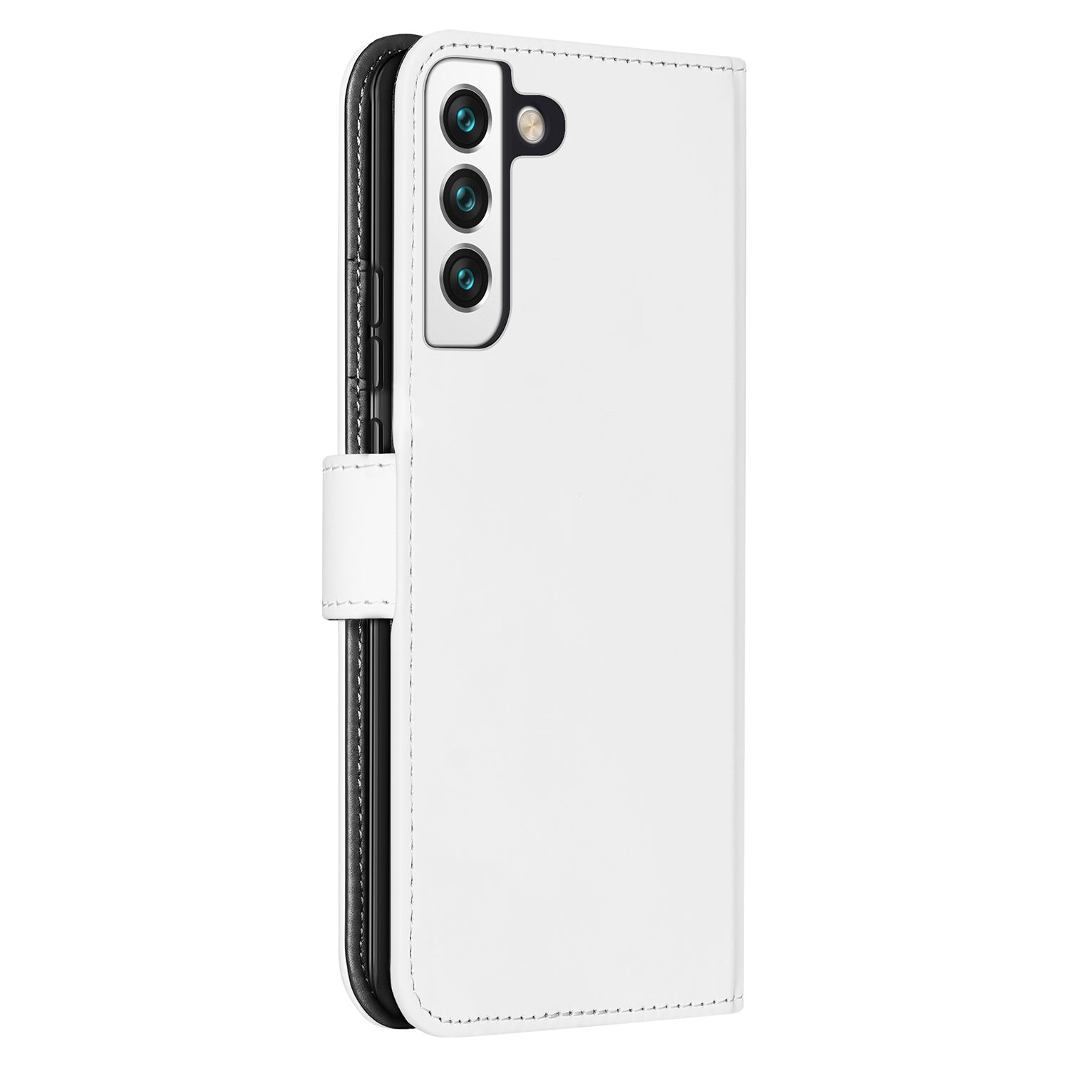 Samsung Galaxy S22 Book Cover Hoesje Wit met Pasjeshouder