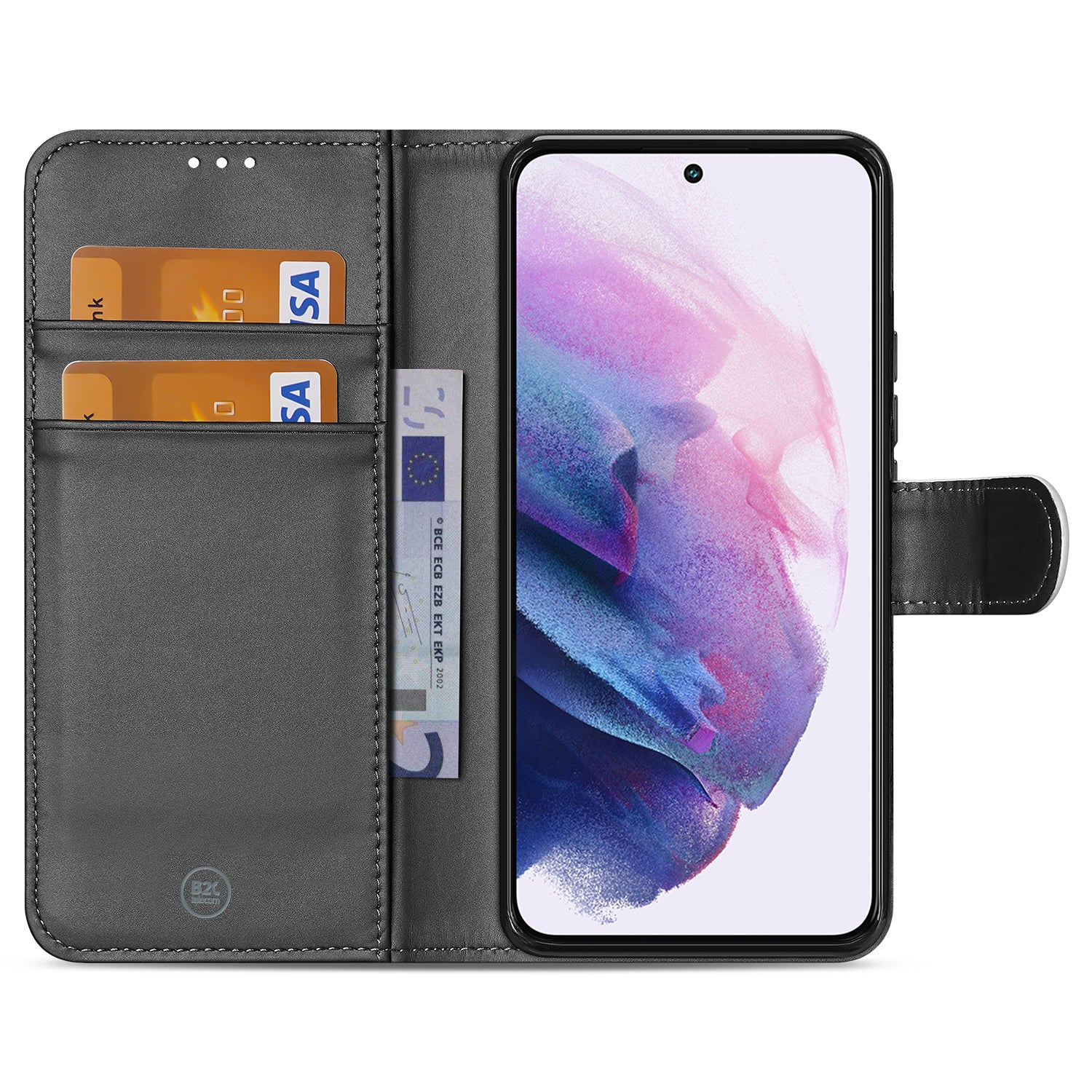 Samsung Galaxy S22 Book Cover Hoesje Wit met Pasjeshouder