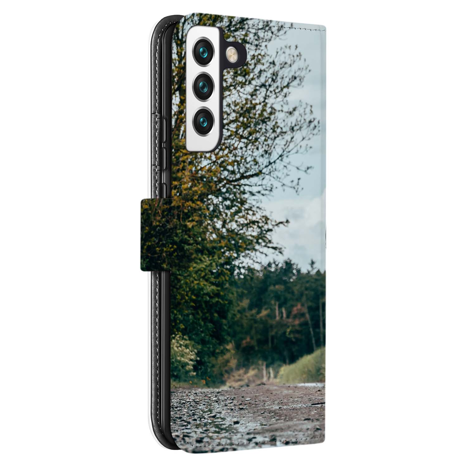 Samsung Galaxy S22 Telefoonhoesje Maken met Foto's met een landschap ontwerp.